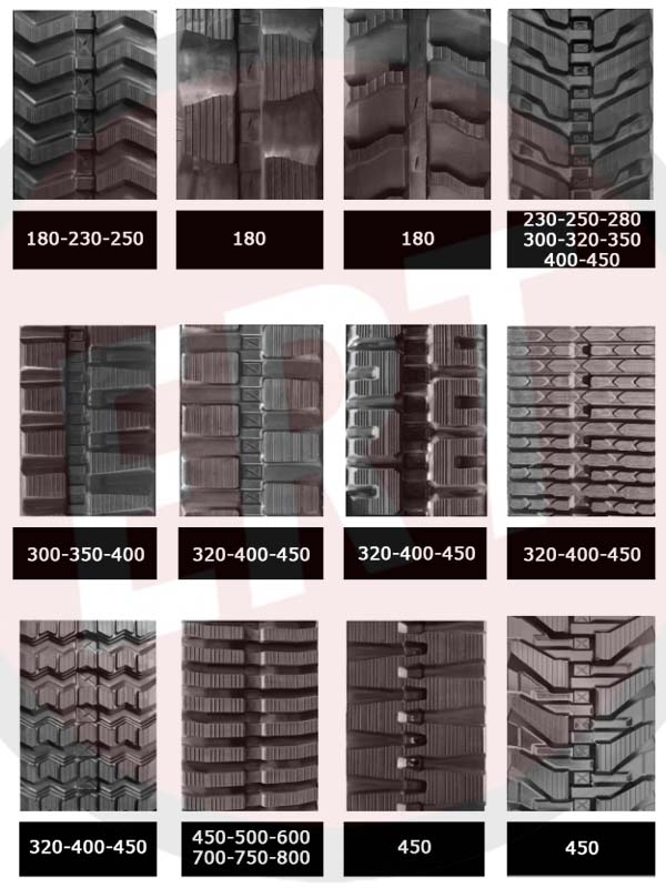 12 Popular Excavator Rubber Track Patterns